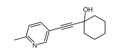 1-[(6-Methyl-3-pyridyl)ethynyl]cyclohexanol结构式