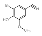 BENZONITRILE, 3-BROMO-4-HYDROXY-5-METHOXY- structure