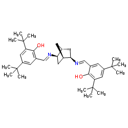 (1R,2R,4R,5R)-2,5-Bis(3,5-di-|tert|-butyl-2-hydroxybenzylideneamino)bicyclo[2.2.1]heptane Structure