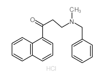 1-Propanone,3-[methyl(phenylmethyl)amino]-1-(1-naphthalenyl)-, hydrochloride (1:1)结构式