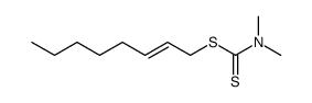 dimethyl-dithiocarbamic acid oct-2t-enyl ester结构式