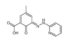 3-methyl-6-oxo-5-(pyridin-2-ylhydrazinylidene)cyclohexa-1,3-diene-1-carboxylic acid结构式