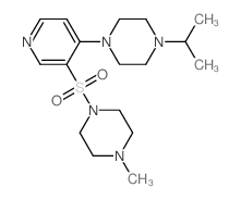 1-methyl-4-[4-(4-propan-2-ylpiperazin-1-yl)pyridin-3-yl]sulfonyl-piperazine结构式