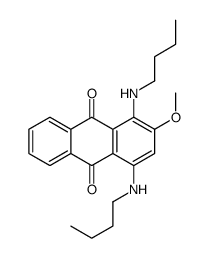 1,4-bis(butylamino)-2-methoxyanthracene-9,10-dione Structure