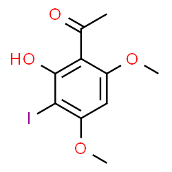 2-Hydroxy-3-iodo-4,6-dimethoxy acetophenone Structure