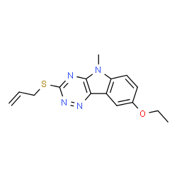 5H-1,2,4-Triazino[5,6-b]indole,8-ethoxy-5-methyl-3-(2-propenylthio)-(9CI)结构式