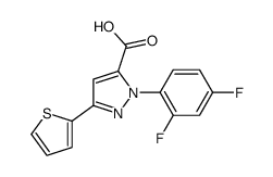 2-(2,4-二氟苯基)-5-噻吩-2-基-2H-吡唑-3-羧酸图片