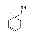 (1-methylcyclohex-3-en-1-yl)methanethiol结构式