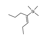 (E)-4-(trimethylsilyl)-3-heptene Structure