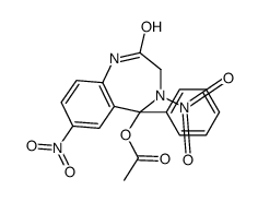 (4,7-dinitro-2-oxo-5-phenyl-1,3-dihydro-1,4-benzodiazepin-5-yl) acetate Structure