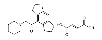 1-(1,2,3,5,6,7-hexahydro-s-indacen-4-yl)-2-piperidin-1-ium-1-ylethanone,(Z)-4-hydroxy-4-oxobut-2-enoate Structure