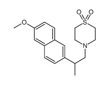 ((Dioxo-1,1 thiamorpholinyl-4)-2 methyl-1 ethyl)-2 methoxy-6 naphtalen e [French] Structure