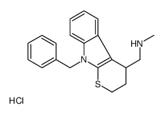 1-(9-benzyl-3,4-dihydro-2H-thiopyrano[2,3-b]indol-4-yl)-N-methylmethanamine,hydrochloride Structure