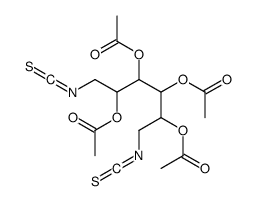 (3,4,5-triacetyloxy-1,6-diisothiocyanatohexan-2-yl) acetate Structure