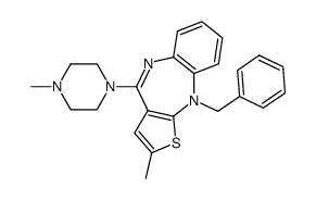 10-Benzyl-2-methyl-4-(4-methyl-1-piperazinyl)-10H-thieno[2,3-b][1,5]benzodiazepine结构式