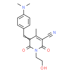5-[[4-(dimethylamino)phenyl]methylene]-1,2,5,6-tetrahydro-1-(2-hydroxyethyl)-4-methyl-2,6-dioxonicotinonitrile Structure