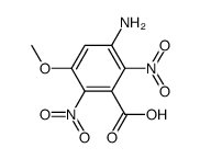 2,6-dinitro-3-methoxy-5-aminobenzoic acid Structure