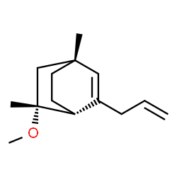 Bicyclo[2.2.2]oct-2-ene, 5-methoxy-1,5-dimethyl-3-(2-propenyl)-, (1R,4R,5R)- (9CI) structure