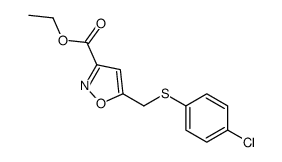 ethyl 5-[(4-chlorophenyl)sulfanylmethyl]-1,2-oxazole-3-carboxylate Structure