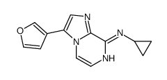 N-cyclopropyl-3-(furan-3-yl)imidazo[1,2-a]pyrazin-8-amine Structure