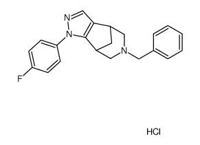 9-benzyl-3-(4-fluoro-phenyl)-3,4,9-triaza-tricyclo[5.3.1.02,6]undeca-2(6),4-dien, HCl salt Structure