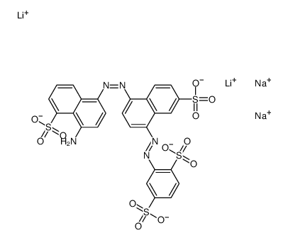 2-[[4-[(4-amino-5-sulpho-1-naphthyl)azo]-7-sulpho-1-naphthyl]azo]benzene-1,4-disulphonic acid, lithium sodium salt picture