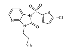 3-(2-aminoethyl)-1-[(5-chlorothien-2-yl)sulfonyl]-1,3-dihydro-2H-imidazo[4,5-b]pyridin-2-one Structure