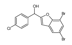 (4-chlorophenyl)-(5,7-dibromo-1-benzofuran-2-yl)methanol Structure