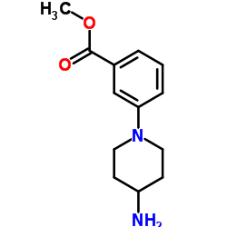 Methyl 3-(4-amino-1-piperidinyl)benzoate Structure