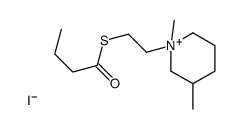 S-[2-(1,3-dimethylpiperidin-1-ium-1-yl)ethyl] butanethioate,iodide Structure