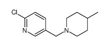 2-chloro-5-[(4-methylpiperidin-1-yl)methyl]pyridine结构式