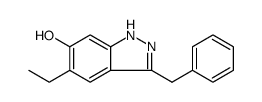 1H-Indazol-6-ol, 5-ethyl-3-(phenylmethyl) Structure