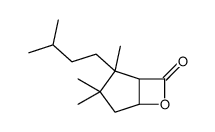 3,3,4-trimethyl-4-(3-methylbutyl)-7-oxabicyclo[3.2.0]heptan-6-one结构式