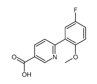 6-(5-fluoro-2-methoxyphenyl)pyridine-3-carboxylic acid结构式