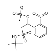 2-(N-(tert-butyl)sulfamoyl)-1-(2-nitrophenyl)ethyl methanesulfonate Structure