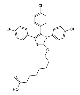 8-[1,4,5-tris(4-chlorophenyl)imidazol-2-yl]oxyoctanoic acid结构式