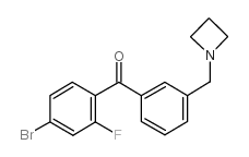 3'-AZETIDINOMETHYL-4-BROMO-2-FLUOROBENZOPHENONE structure