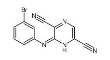 3-(3-bromoanilino)pyrazine-2,5-dicarbonitrile Structure