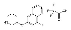 8-fluoro-6-piperidin-3-yloxyisoquinoline,2,2,2-trifluoroacetic acid结构式