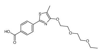 4-[4-[2-(2-ethoxyethoxy)ethoxy]-5-methyl-1,3-thiazol-2-yl]benzoic acid Structure