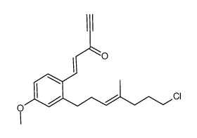 (1E)-1-(2-(7-chloro-4-methylhept-3-enyl)-4-methoxyphenyl)pent-1-en-4-yn-3-one Structure