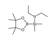 N-[dimethyl-(4,4,5,5-tetramethyl-1,3,2-dioxaborolan-2-yl)silyl]-N-ethylethanamine Structure