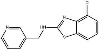 4-氯-N-(吡啶-3-基甲基)-1,3-苯并噻唑-2-胺结构式