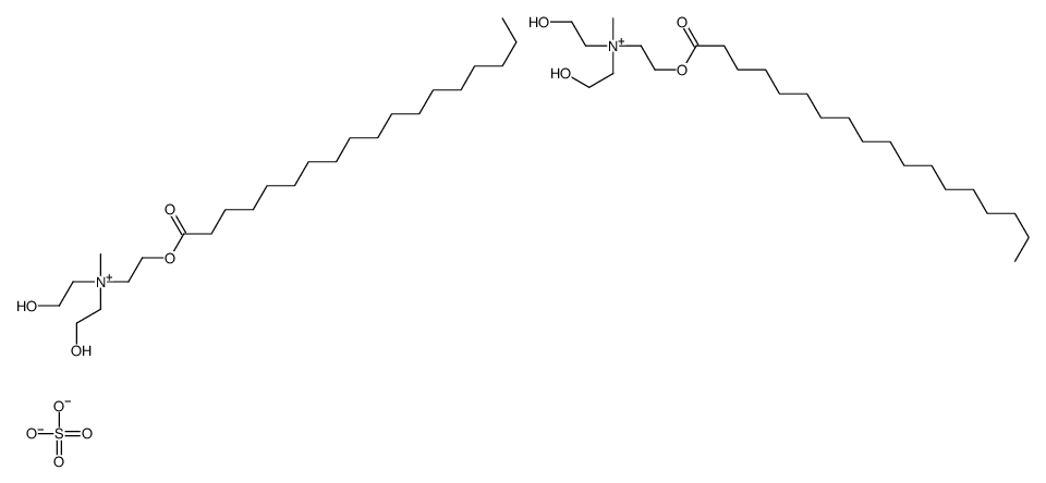 bis[[bis(2-hydroxyethyl)]methyl[2-[(1-oxooctadecyl)oxy]ethyl]ammonium] sulphate结构式