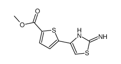 methyl 5-(2-amino-1,3-thiazol-4-yl)thiophene-2-carboxylate结构式