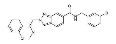 N-(3-Chlorobenzyl)-2-[2-(2-chlorophenyl)-2-(dimethylamino)ethyl]-2H-indazole-6-carboxamide Structure