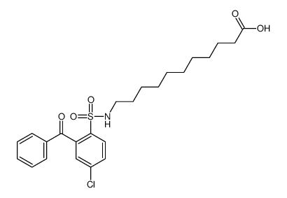 11-[(2-benzoyl-4-chlorophenyl)sulfonylamino]undecanoic acid Structure