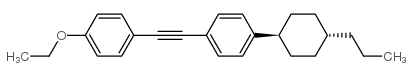 反式-1-乙氧基-4-(2-(4-(4-丙基环己基)苯基)乙炔基)苯结构式