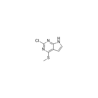 2-Chloro-4-(methylthio)-7H-pyrrolo[2,3-d]pyrimidine structure