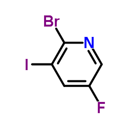 2-Bromo-5-fluoro-3-iodopyridine结构式